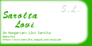 sarolta lovi business card